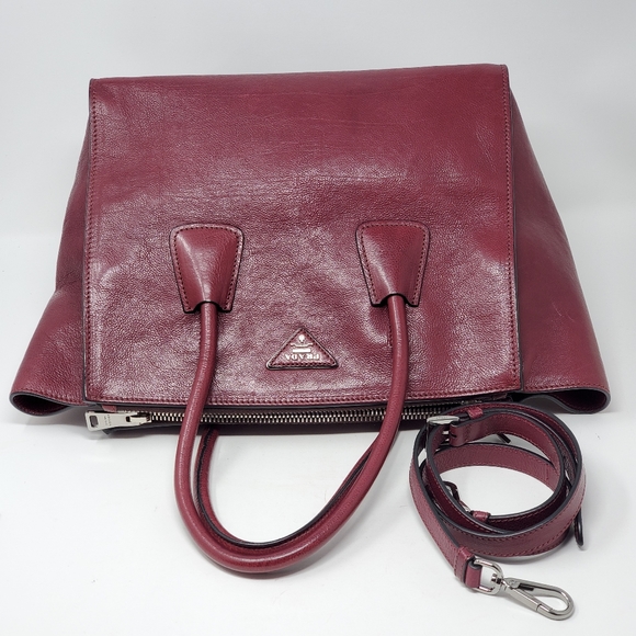 100% Auth Prada Leather Satchel Bag - Picture 3 of 14